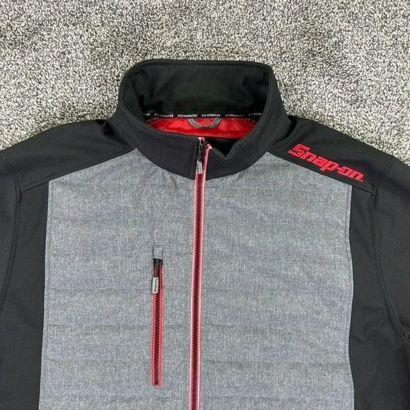 Snap-On Tools Equalizer Insulated Jacket Mens XL Gray Black Red Accents Workwear - Picture 4 of 15